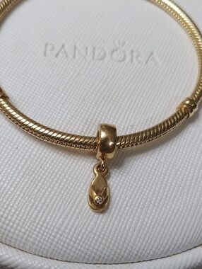 Pandora Vintage Solid 14k And Diamond Charm/Pendant Only
